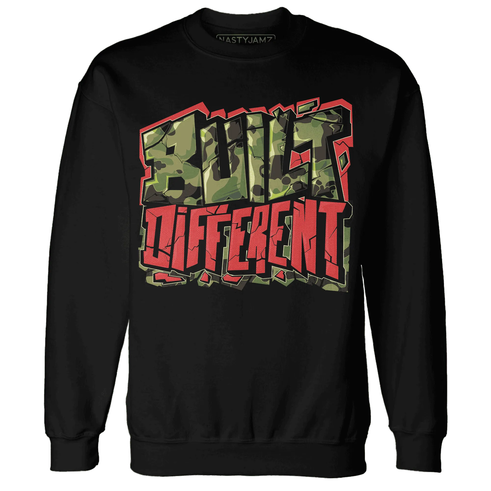 AM-90-Dark-Sage-Solar-Red-NastyJamz-Sweatshirt-Match-Built-Different