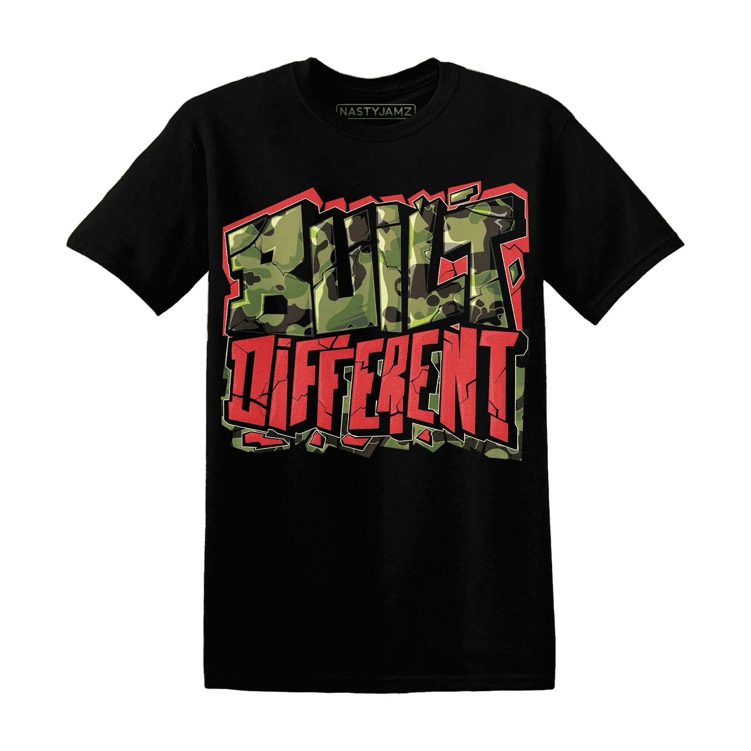 AM-90-Dark-Sage-Solar-Red-NastyJamz-T-Shirt-Match-Built-Different