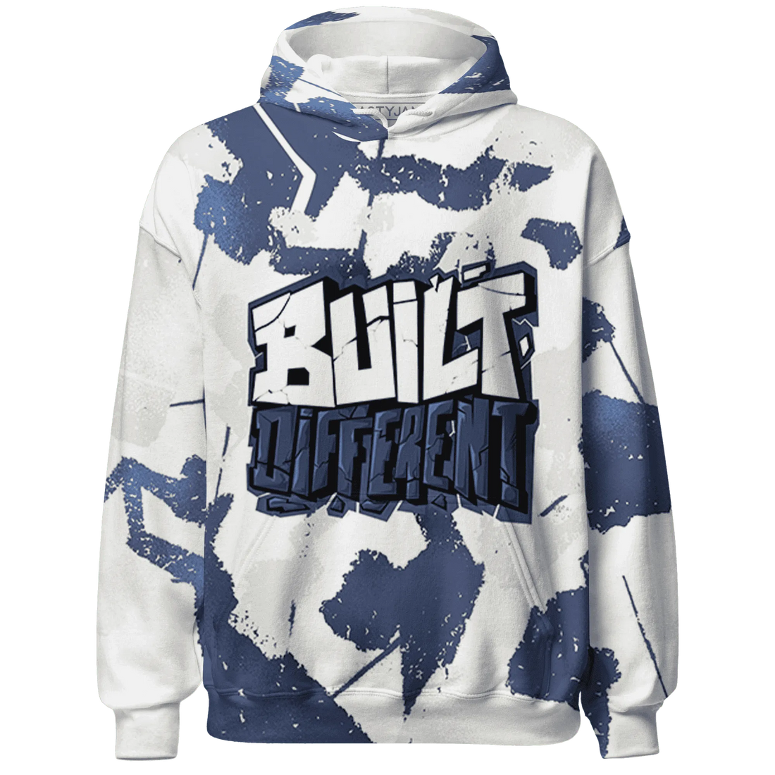 Low-Diffused-Blue-11s-Hoodie-Match-Built-Different-3D-Broken