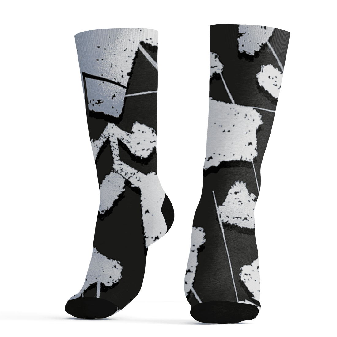 Low Space Jamz 11s Socks Match Built Different 3D All-Over Print Broken - NastyJamz