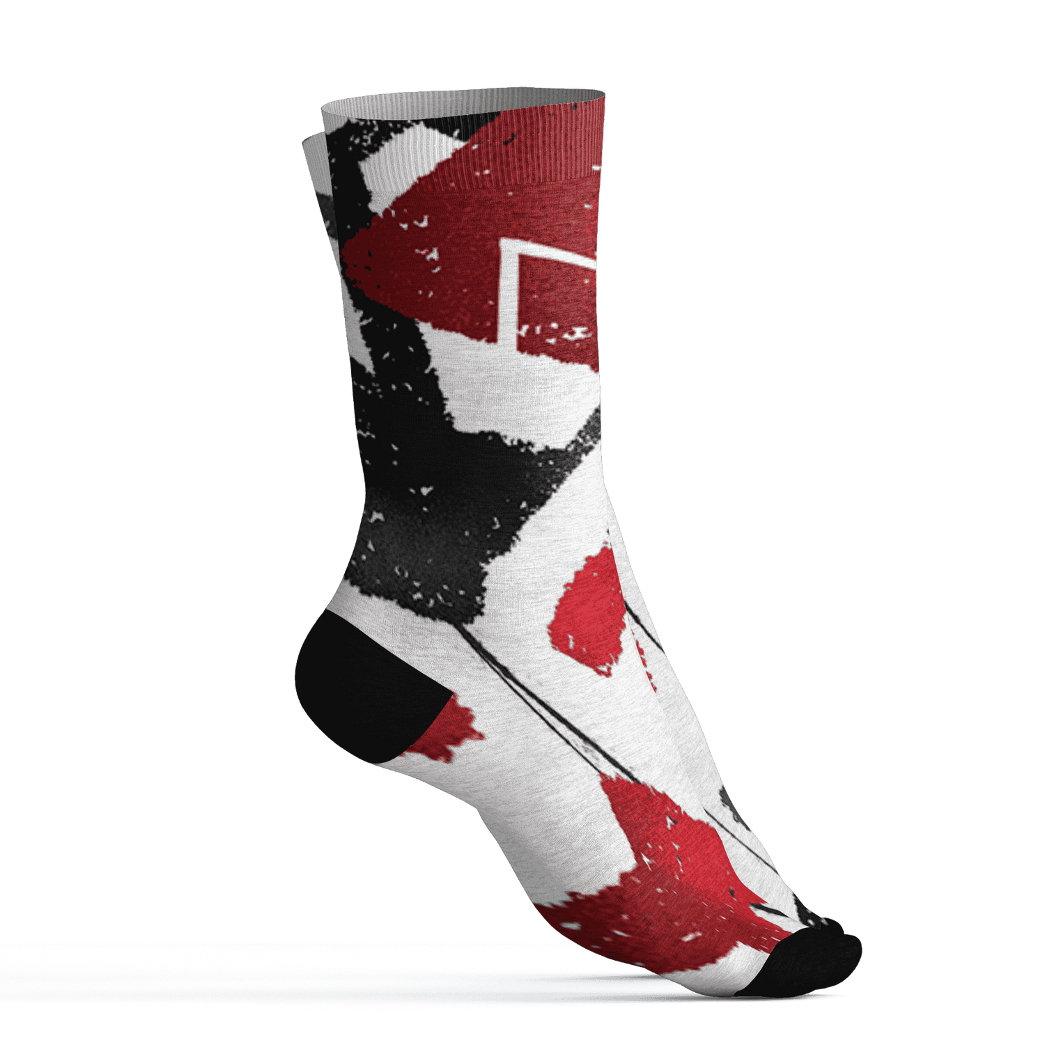 Retro Red Taxi 12s Socks Match Built Different 3D All-Over Print Broken - NastyJamz