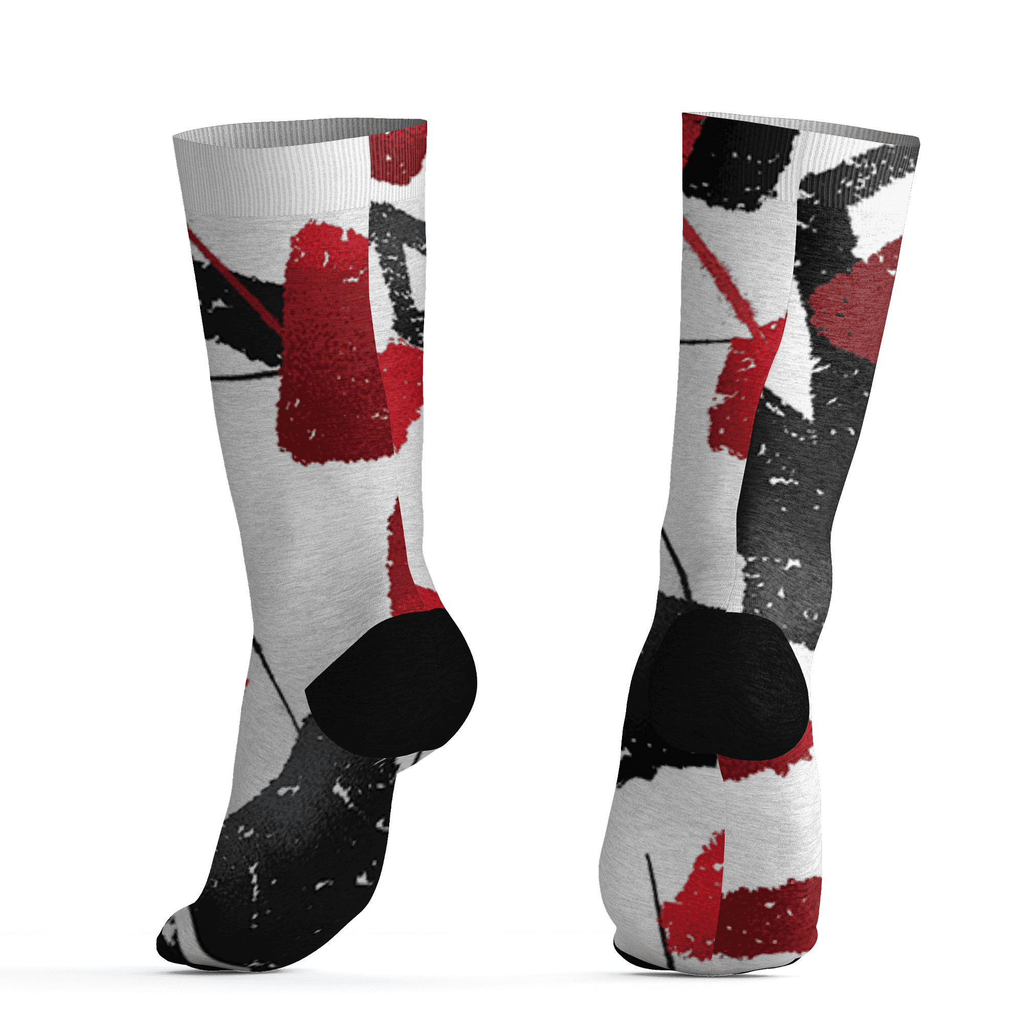 Retro Red Taxi 12s Socks Match Built Different 3D All-Over Print Broken - NastyJamz