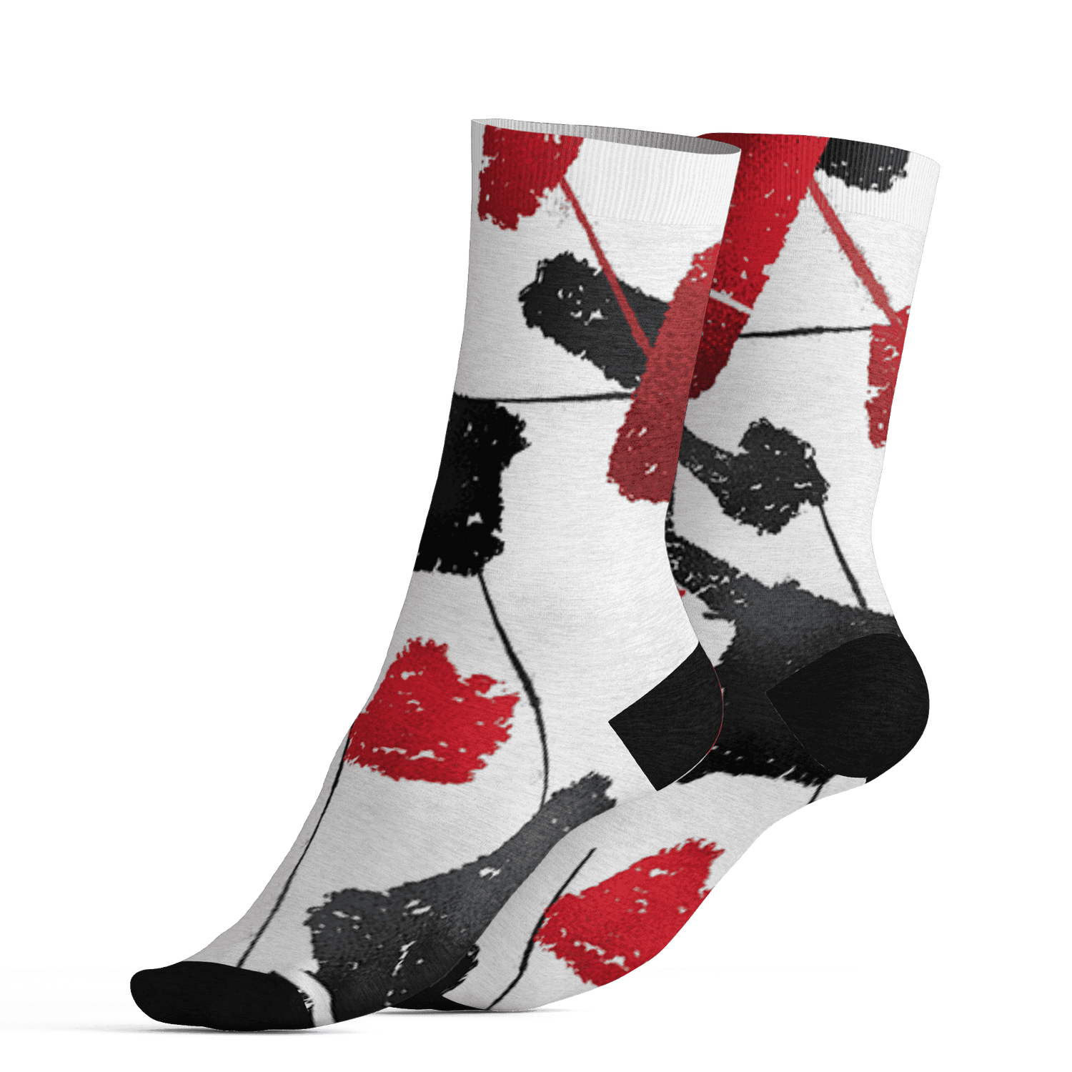 Retro Red Taxi 12s Socks Match Built Different 3D All-Over Print Broken - NastyJamz