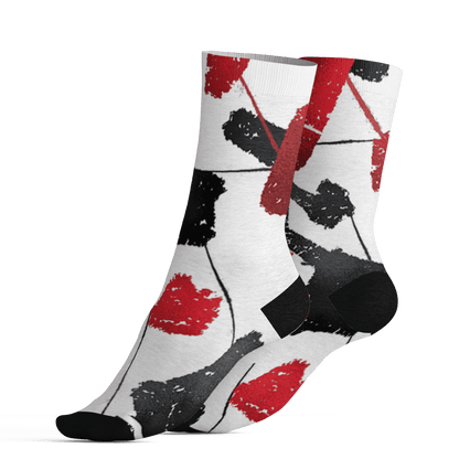Retro Red Taxi 12s Socks Match Built Different 3D All-Over Print Broken - NastyJamz