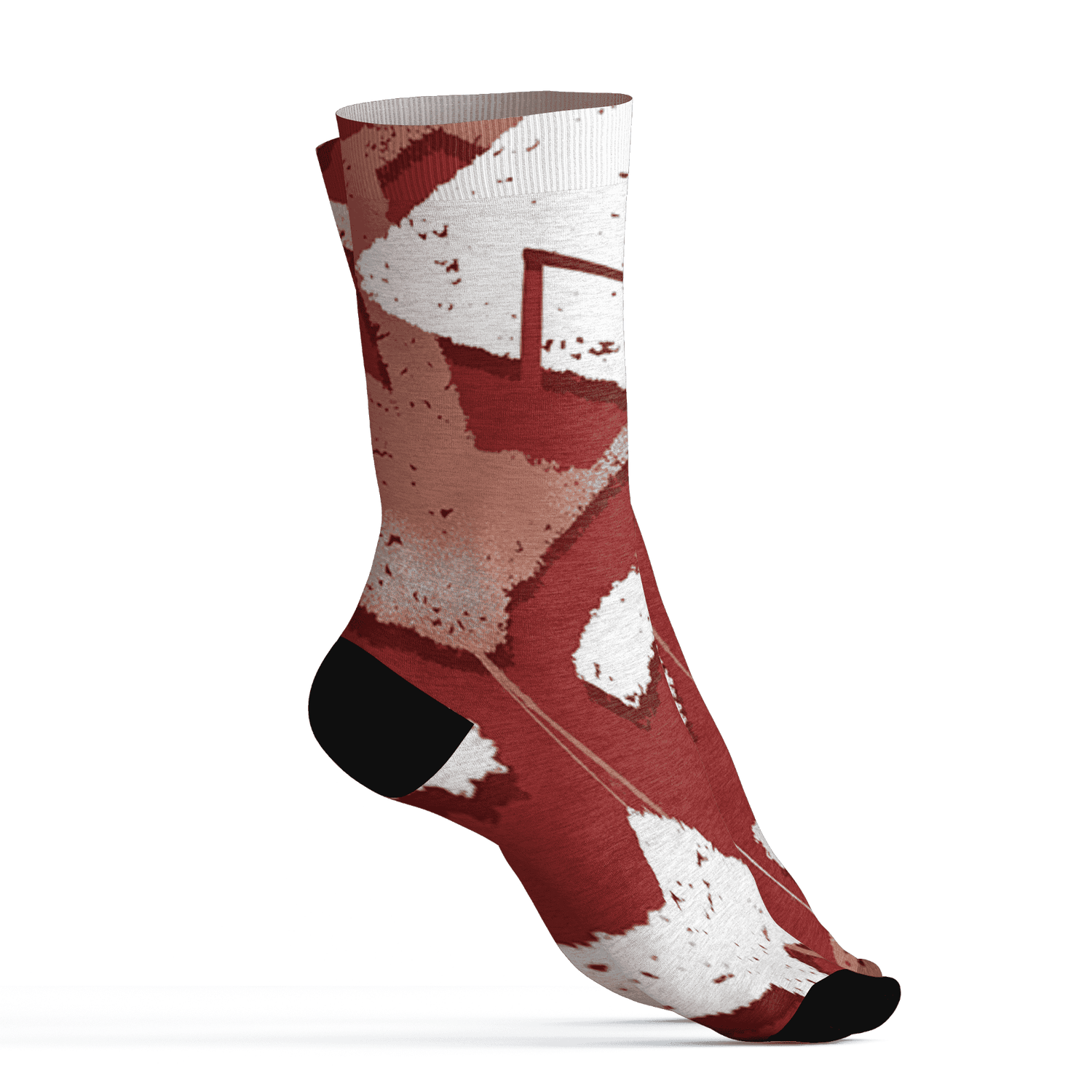 Dune Red 13s Socks Match Built Different 3D All-Over Print Broken - NastyJamz