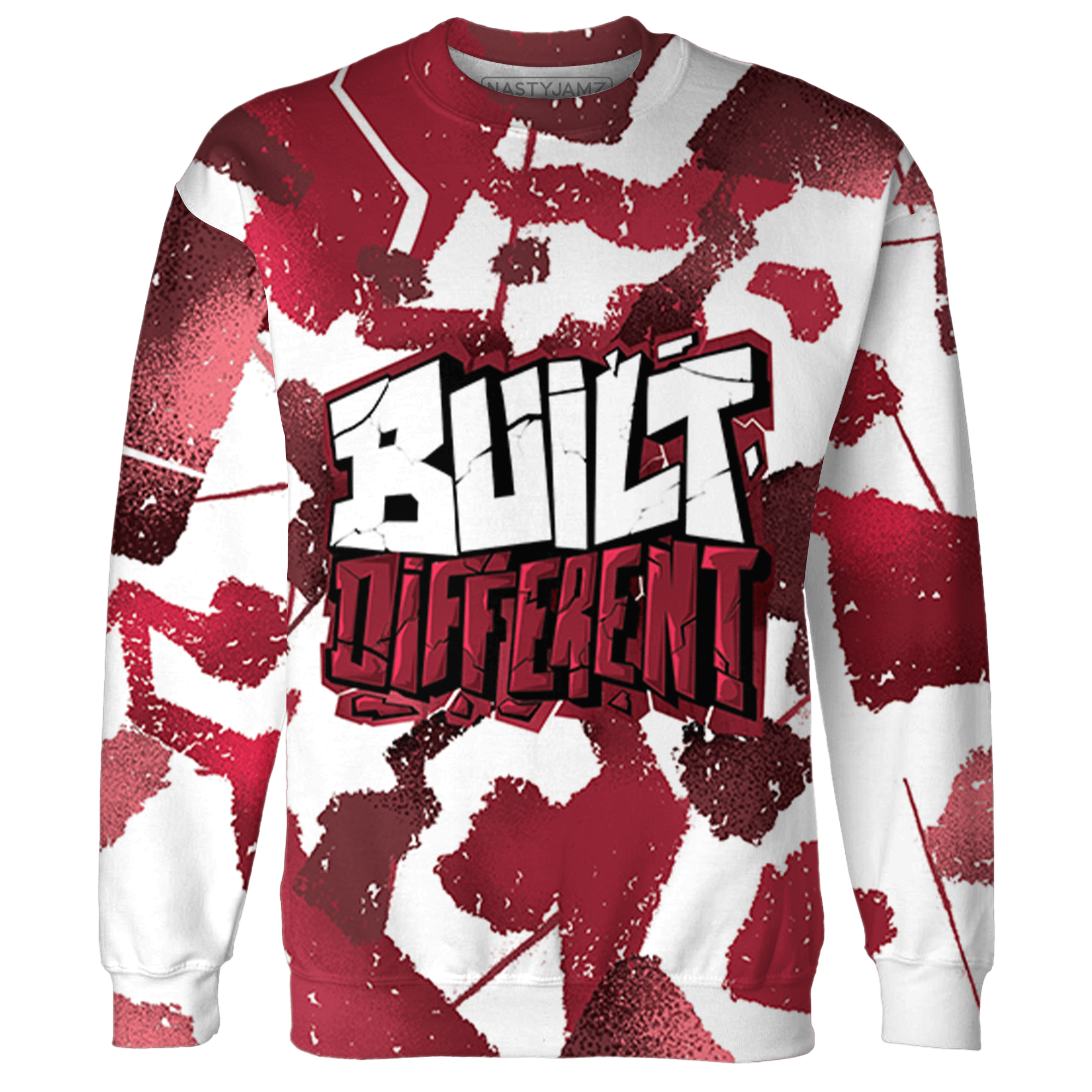 High 85 Metallic Burgundy 1s Sweatshirt Match Built Different 3D All-Over Print Broken - NastyJamz