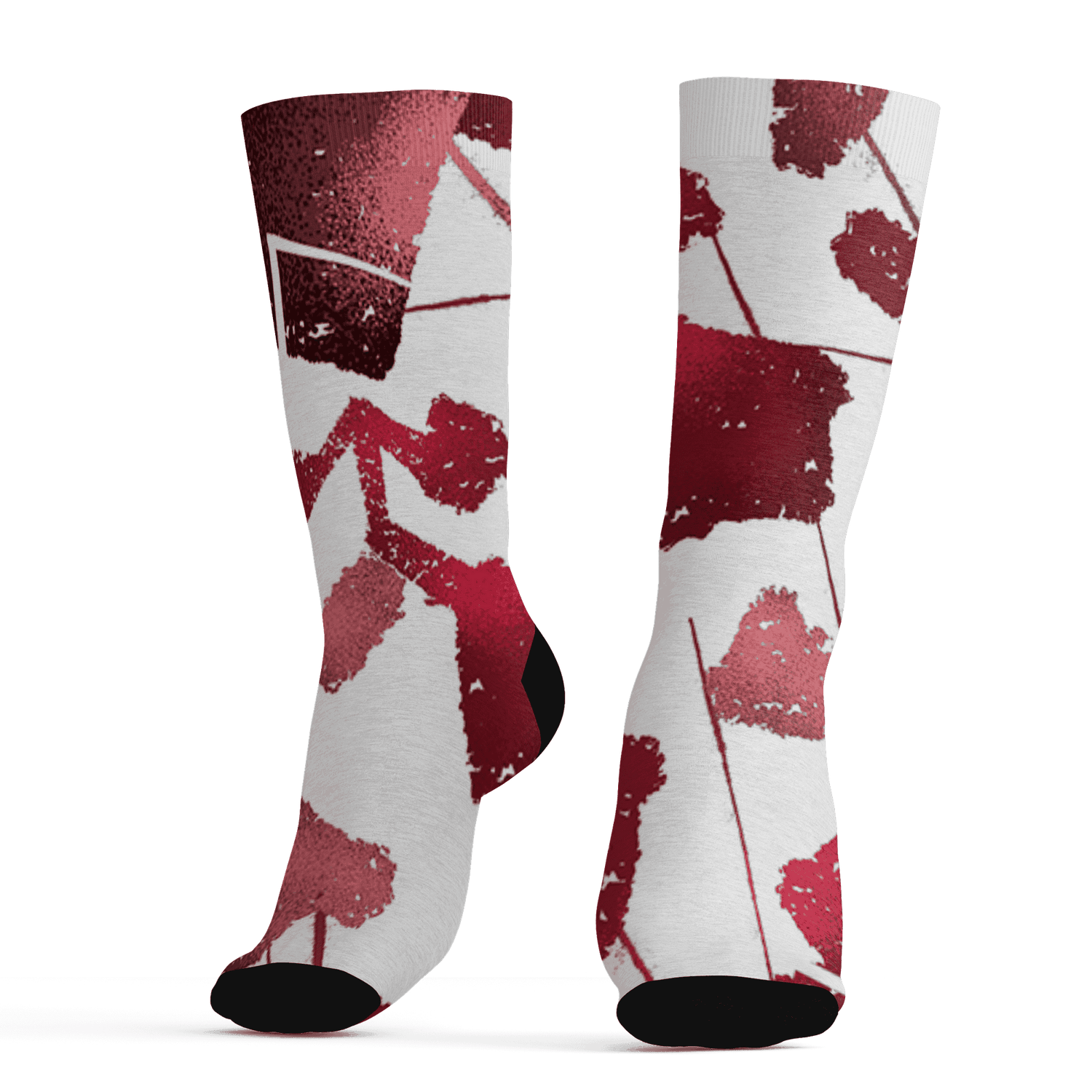 High 85 Metallic Burgundy 1s Socks Match Built Different 3D All-Over Print Broken - NastyJamz