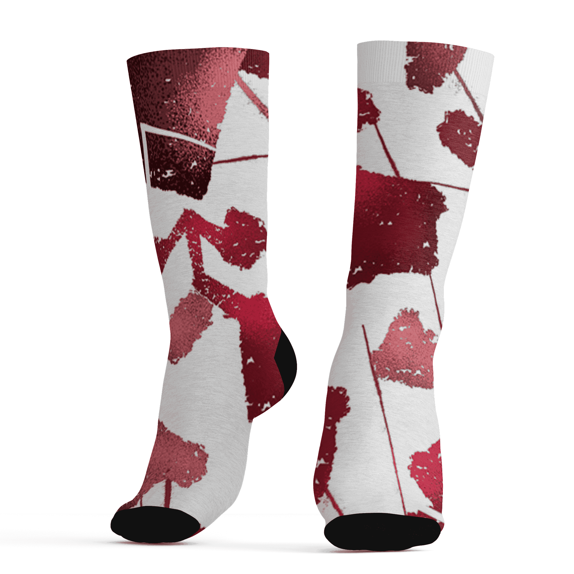 High 85 Metallic Burgundy 1s Socks Match Built Different 3D All-Over Print Broken - NastyJamz