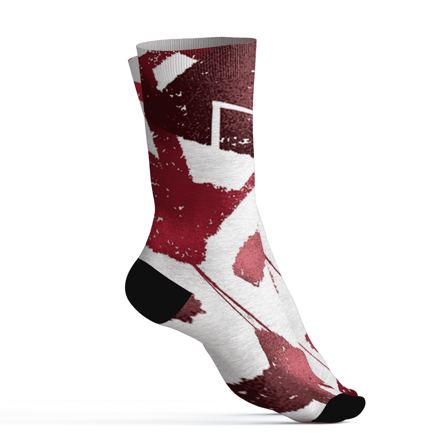 High 85 Metallic Burgundy 1s Socks Match Built Different 3D All-Over Print Broken - NastyJamz