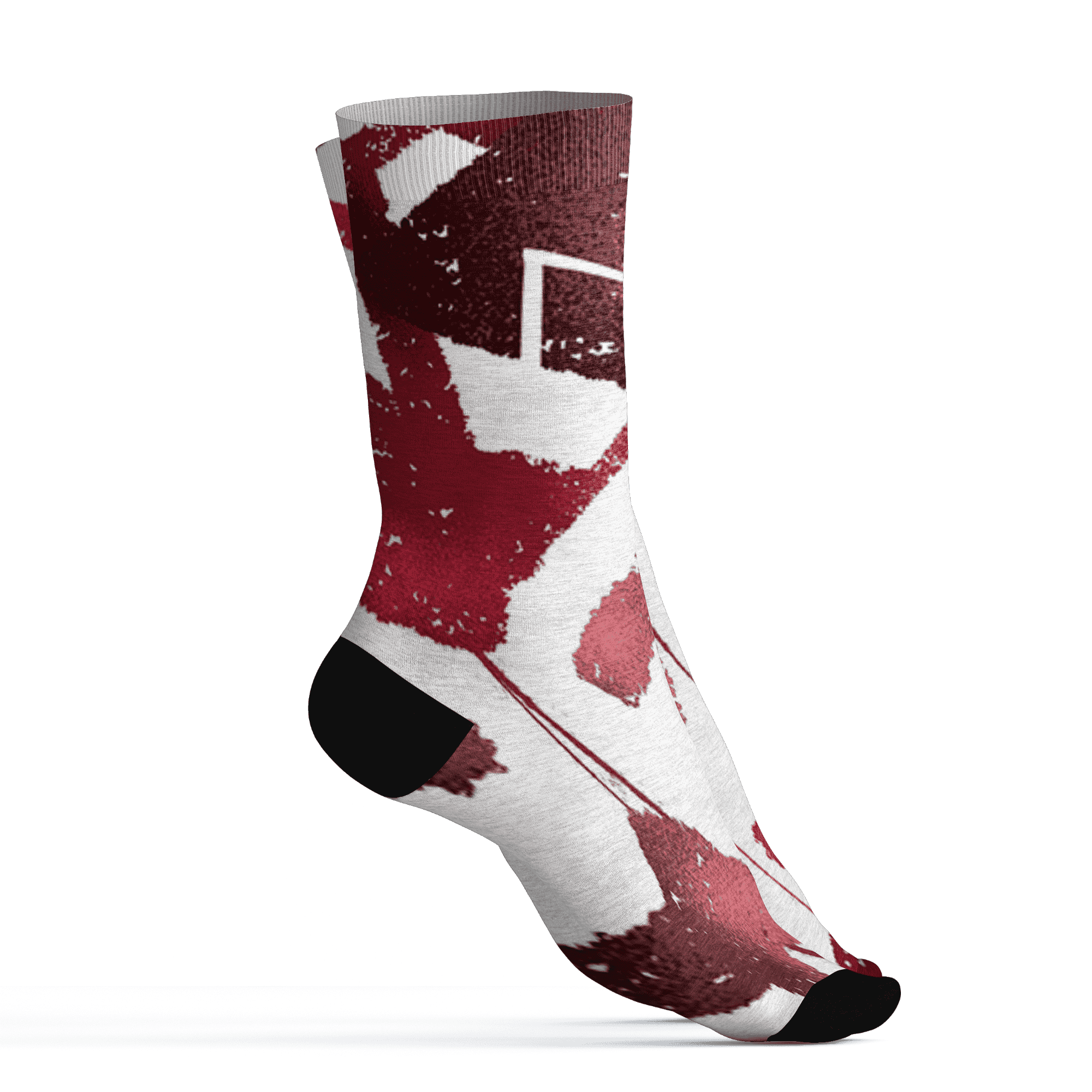 High 85 Metallic Burgundy 1s Socks Match Built Different 3D All-Over Print Broken - NastyJamz