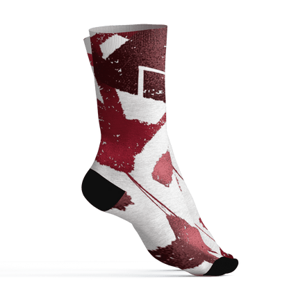 High 85 Metallic Burgundy 1s Socks Match Built Different 3D All-Over Print Broken - NastyJamz