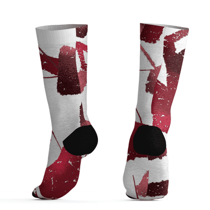 High 85 Metallic Burgundy 1s Socks Match Built Different 3D All-Over Print Broken - NastyJamz
