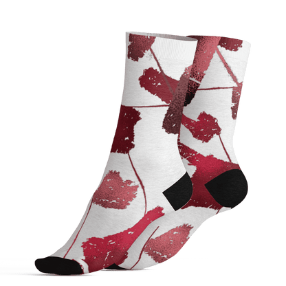High 85 Metallic Burgundy 1s Socks Match Built Different 3D All-Over Print Broken - NastyJamz