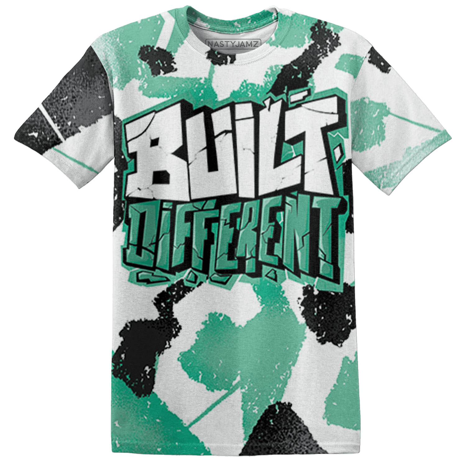 High OG Green Glow 1s T Shirt Match Built Different 3D All-Over Print Broken - NastyJamz