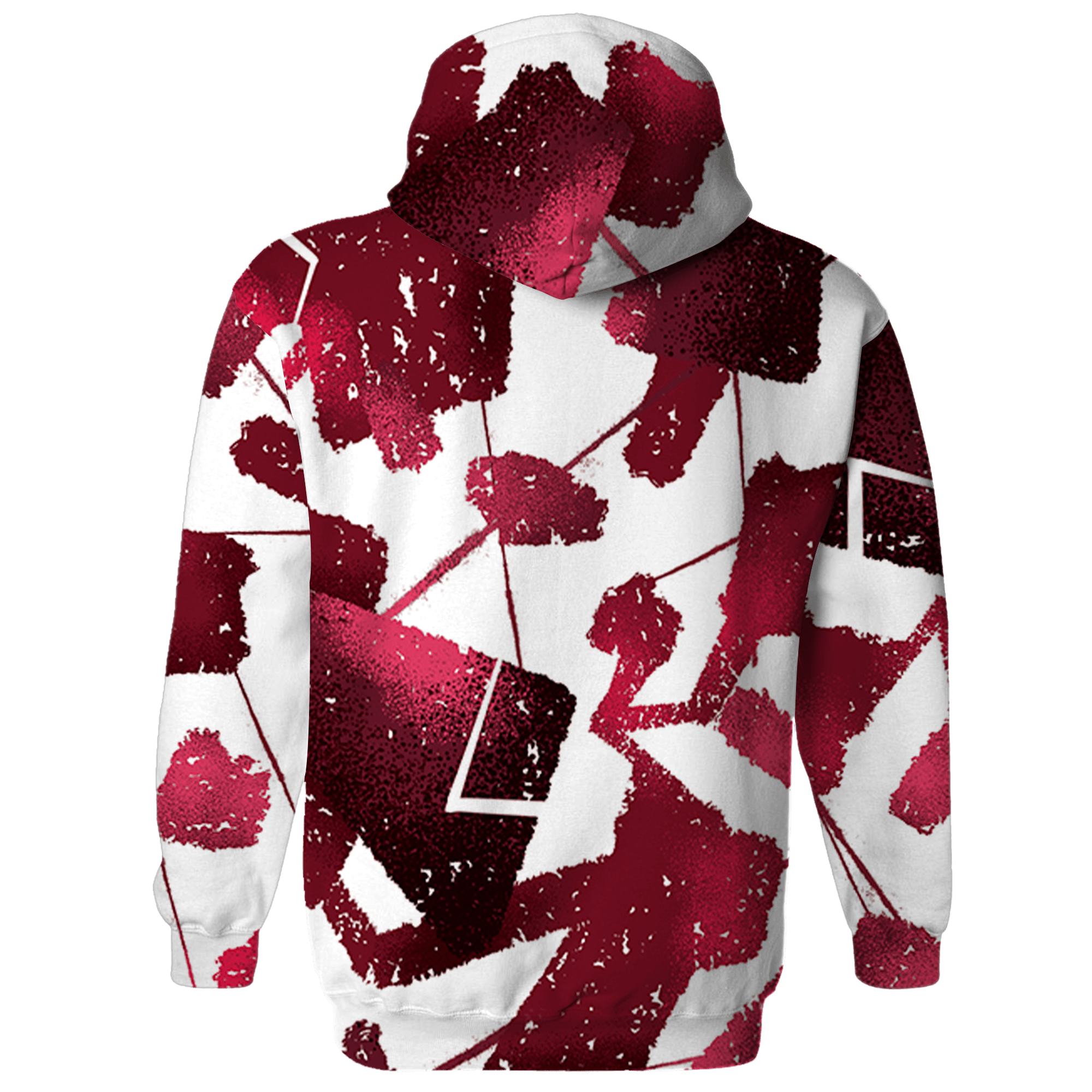 High White Team Red 1s Hoodie Match Built Different 3D All-Over Print Broken - NastyJamz