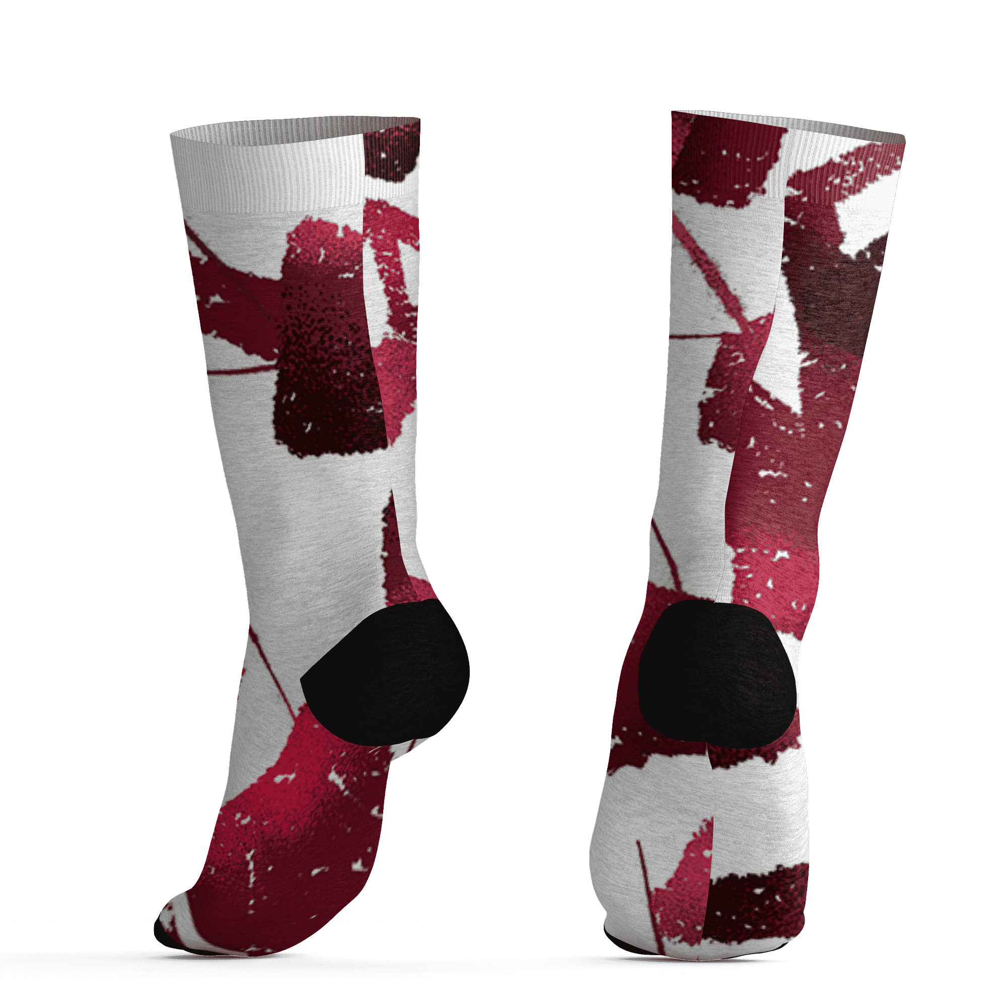 High White Team Red 1s Socks Match Built Different 3D All-Over Print Broken - NastyJamz
