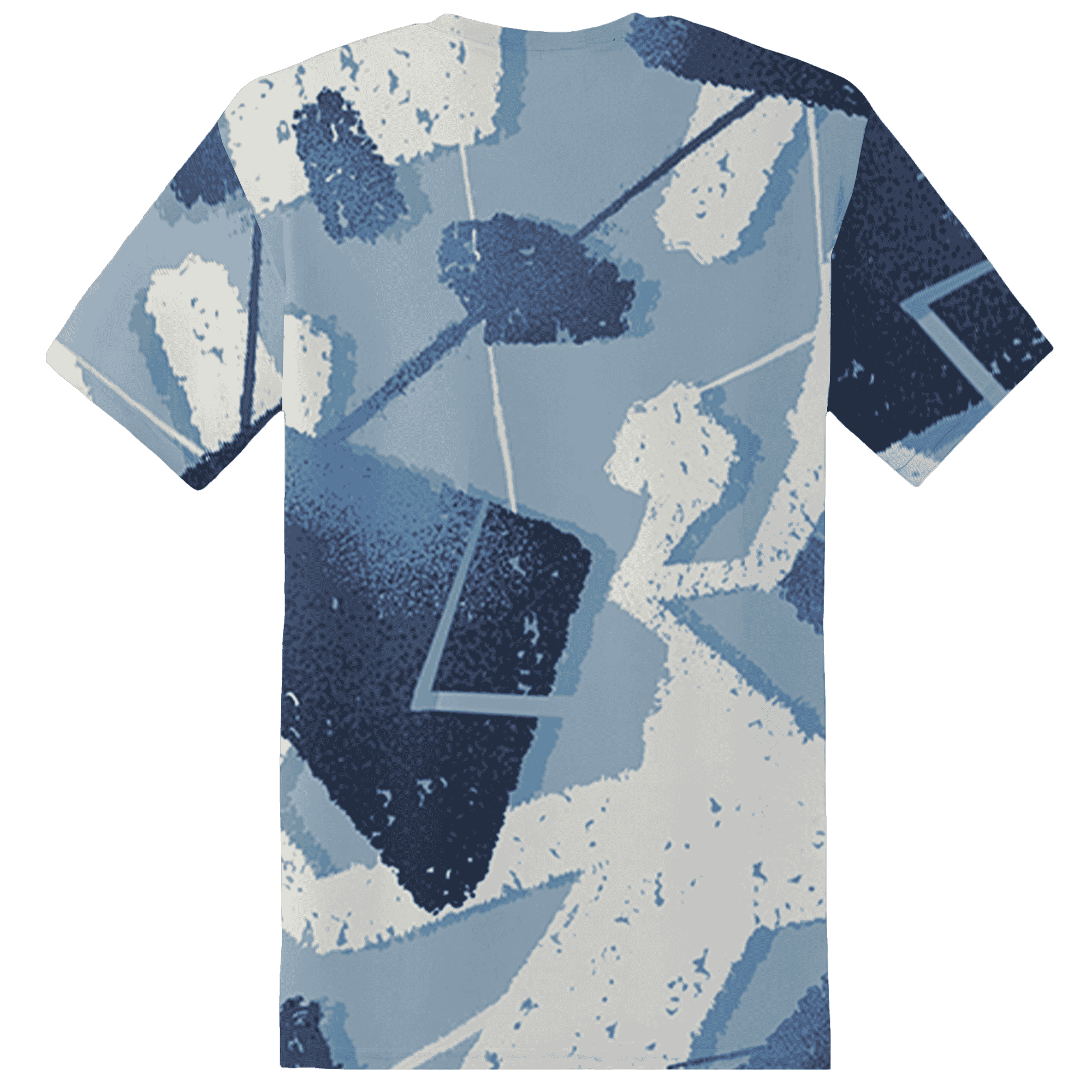 Mid Diffused Blue Grey 1s T Shirt Match Built Different 3D All-Over Print Broken - NastyJamz