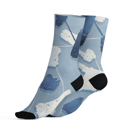 Mid Diffused Blue Grey 1s Socks Match Built Different 3D All-Over Print Broken - NastyJamz