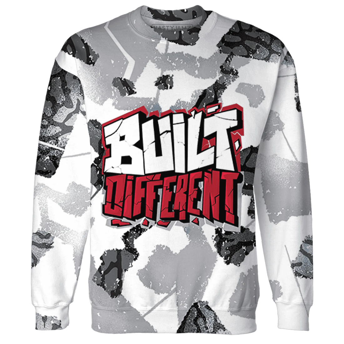 Cement-Grey-3s-Sweatshirt-Match-Built-Different-3D-Broken