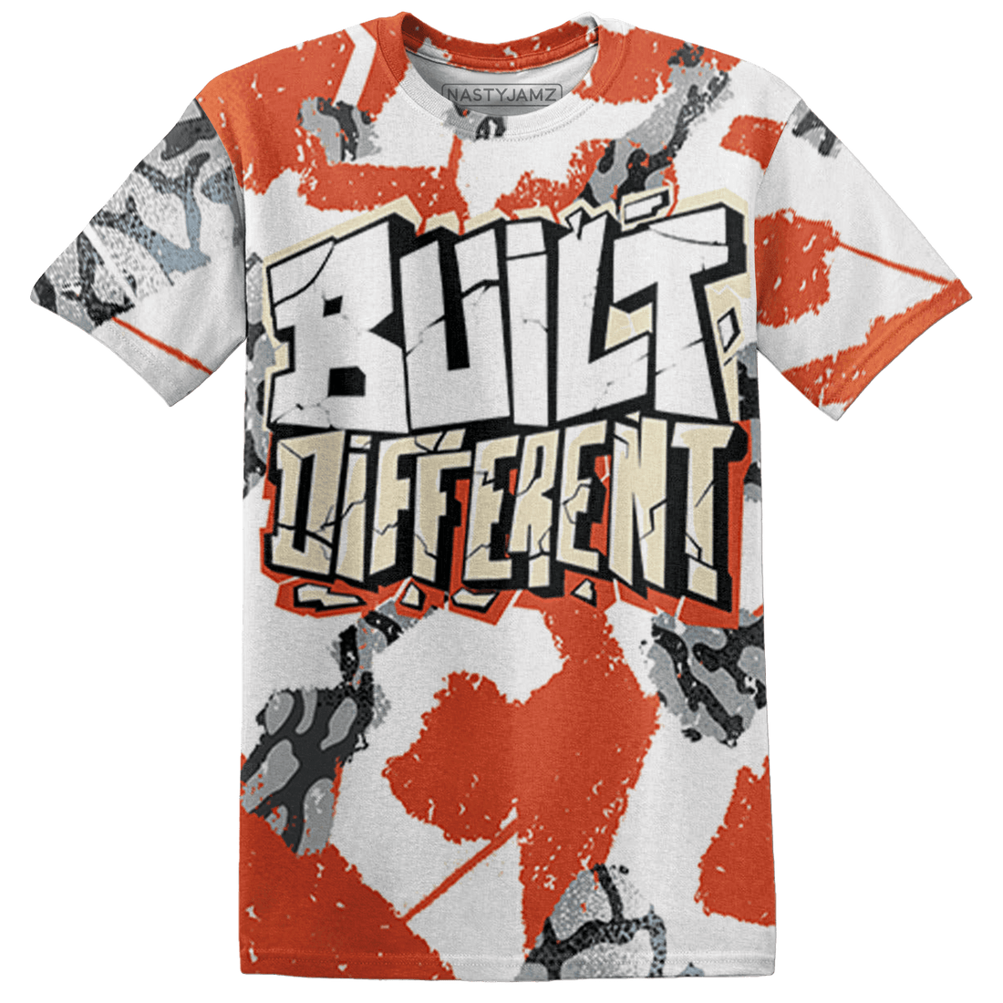 Georgia Peach 3s T Shirt Match Built Different 3D All-Over Print Broken - NastyJamz