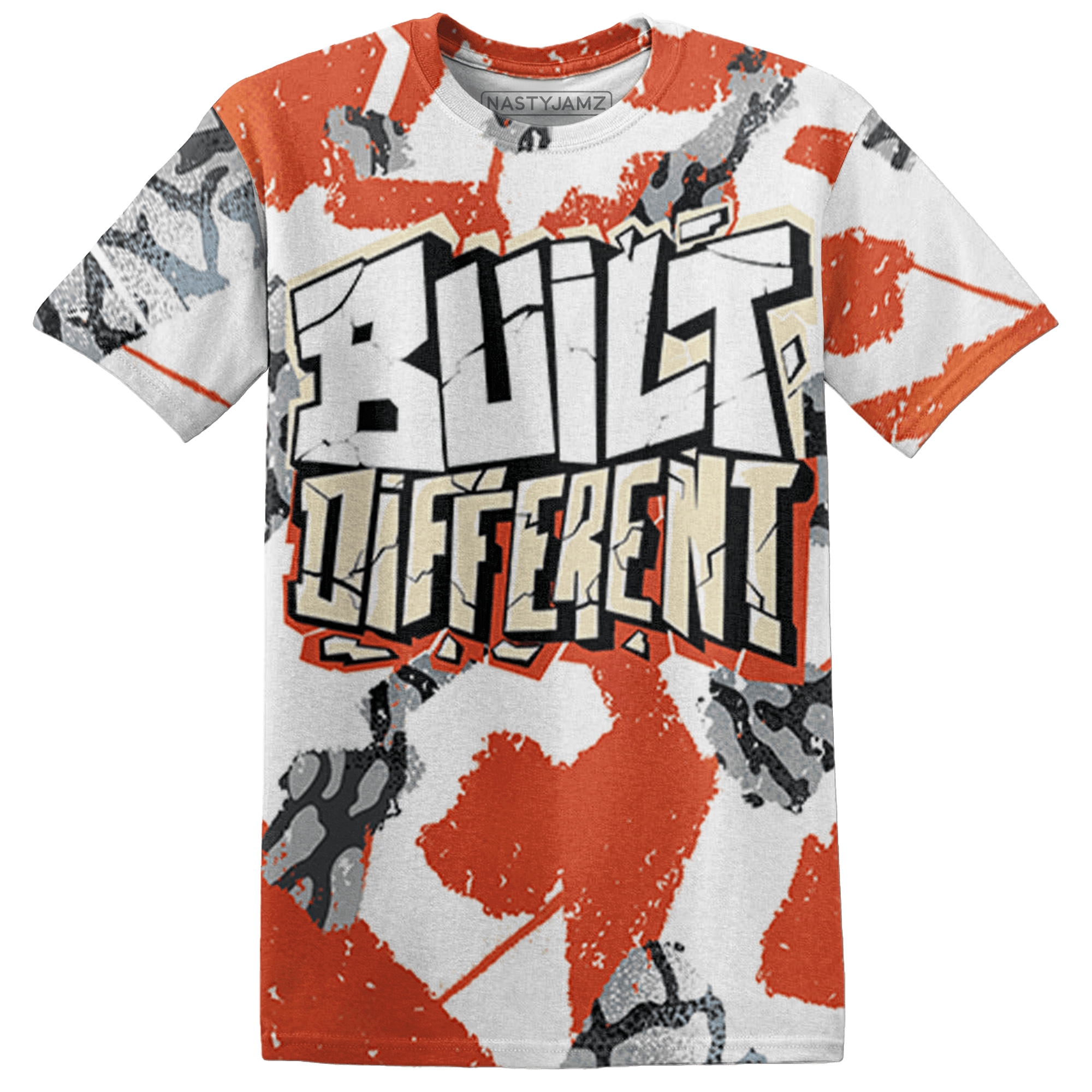 Georgia Peach 3s T Shirt Match Built Different 3D All-Over Print Broken - NastyJamz