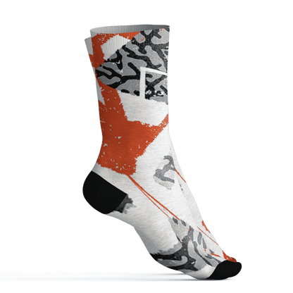 Georgia Peach 3s Socks Match Built Different 3D All-Over Print Broken - NastyJamz