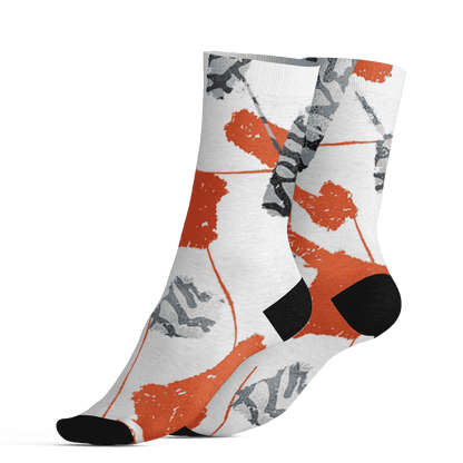 Georgia Peach 3s Socks Match Built Different 3D All-Over Print Broken - NastyJamz