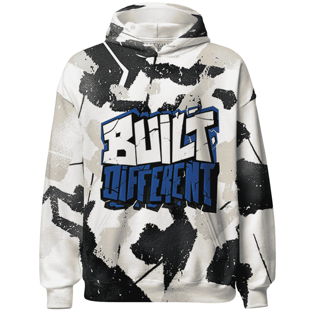 Quaiii 54 3s Hoodie Match Built Different 3D All-Over Print Broken - NastyJamz