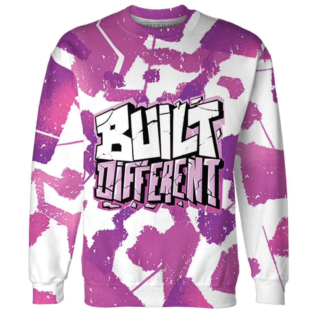 GS Hyper Violet 4s Sweatshirt Match Built Different 3D All-Over Print Broken - NastyJamz