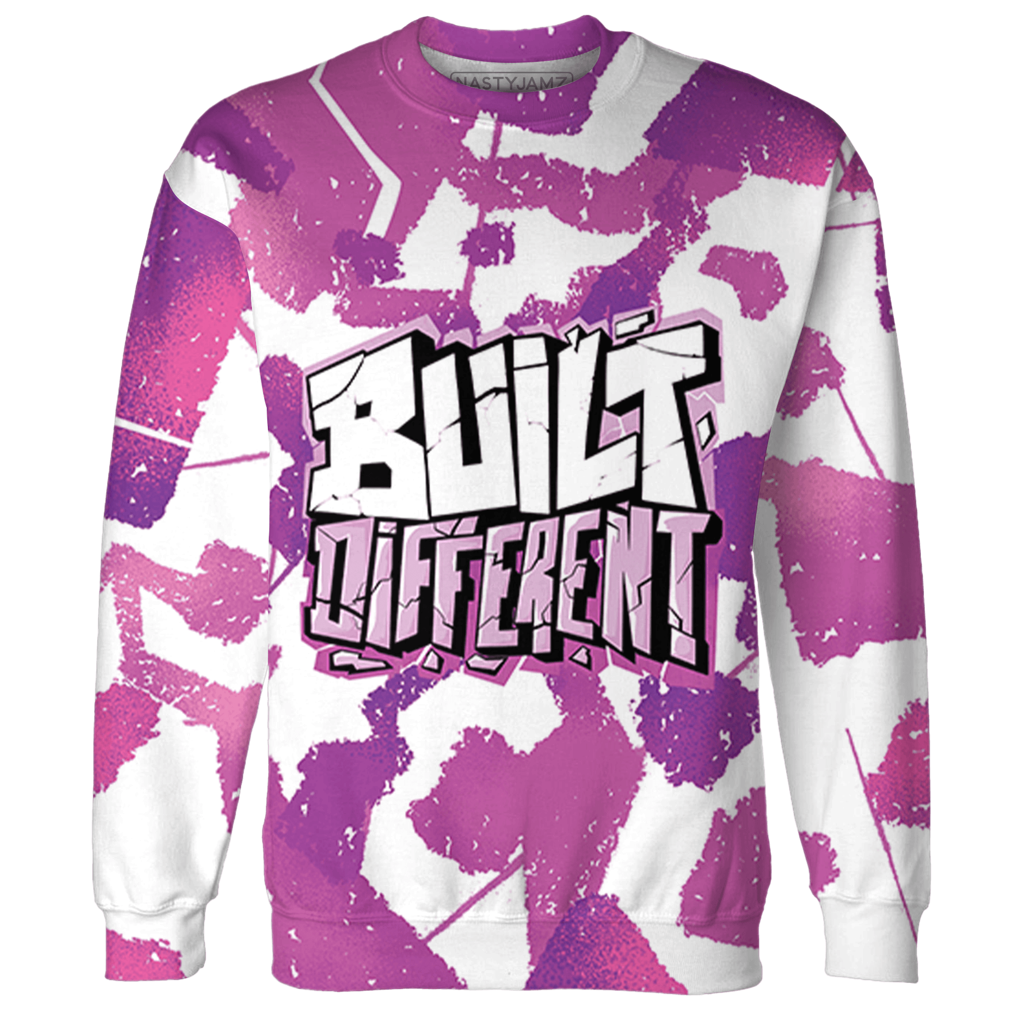 GS Hyper Violet 4s Sweatshirt Match Built Different 3D All-Over Print Broken - NastyJamz