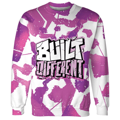 GS Hyper Violet 4s Sweatshirt Match Built Different 3D All-Over Print Broken - NastyJamz