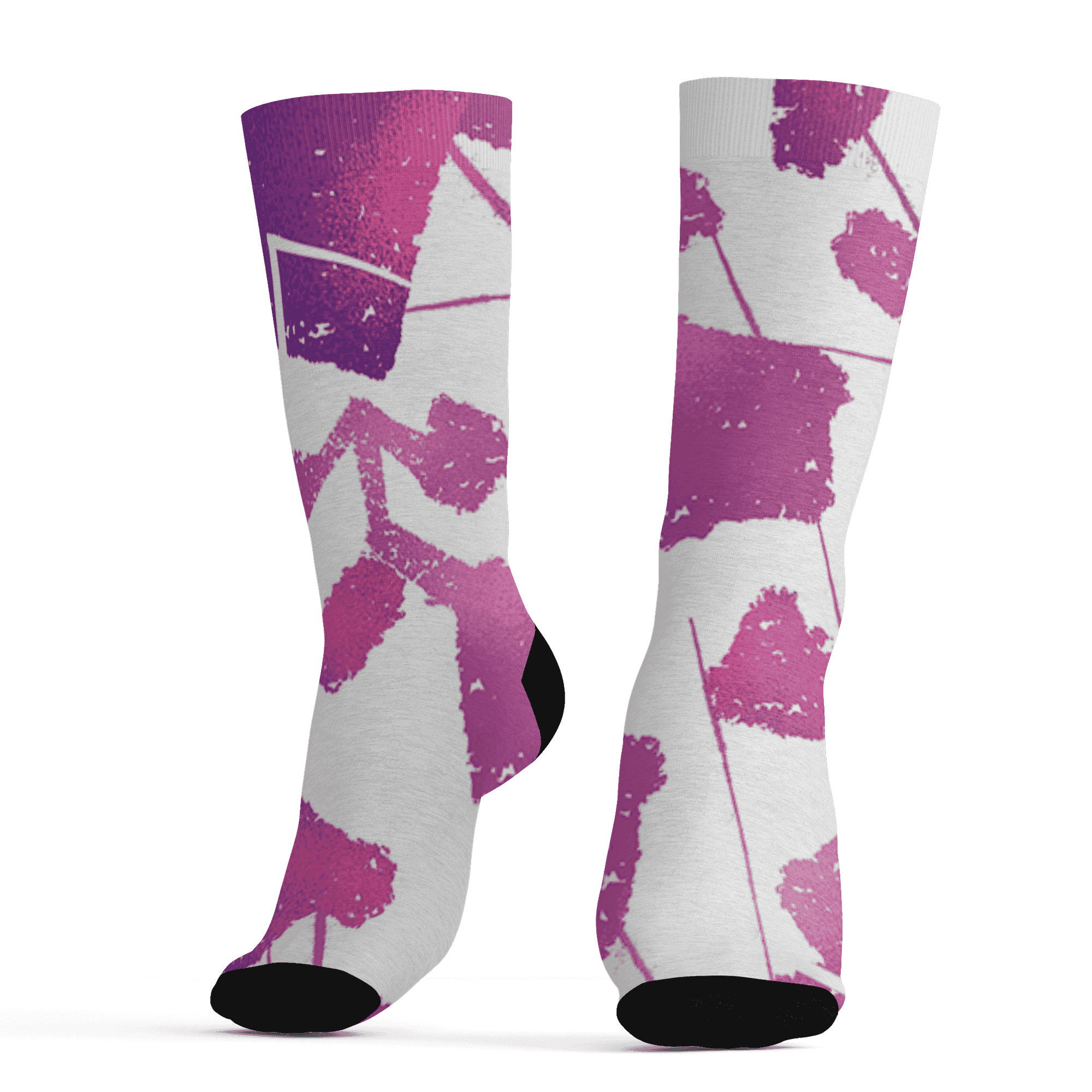 GS Hyper Violet 4s Socks Match Built Different 3D All-Over Print Broken - NastyJamz