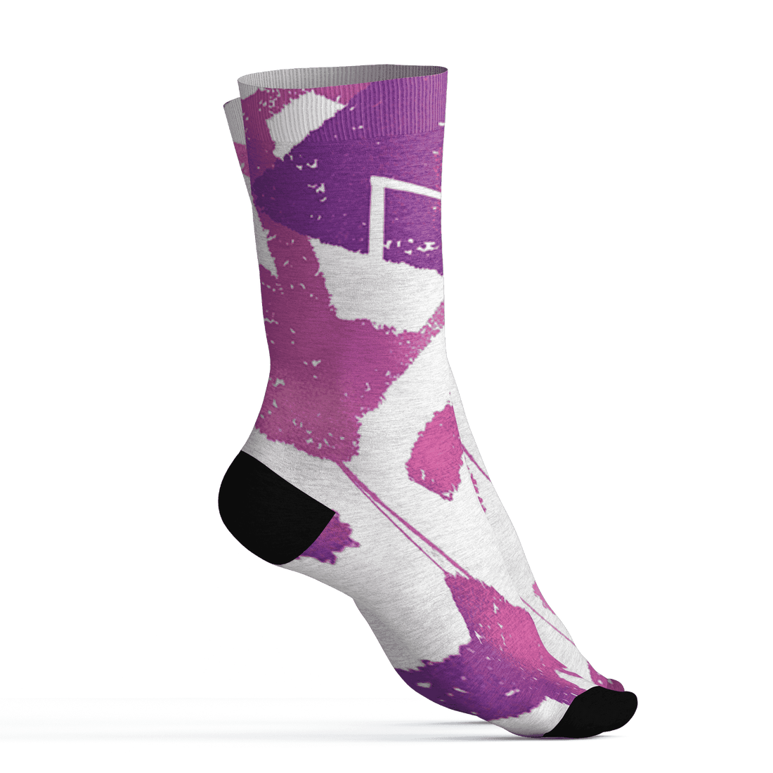 GS Hyper Violet 4s Socks Match Built Different 3D All-Over Print Broken - NastyJamz