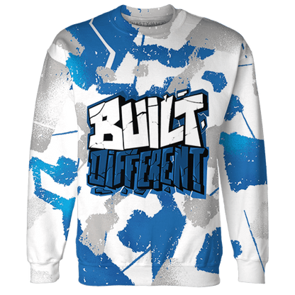 Industrial Blue 4s Hoodie Match Built Different 3D All-Over Print - NastyJamz