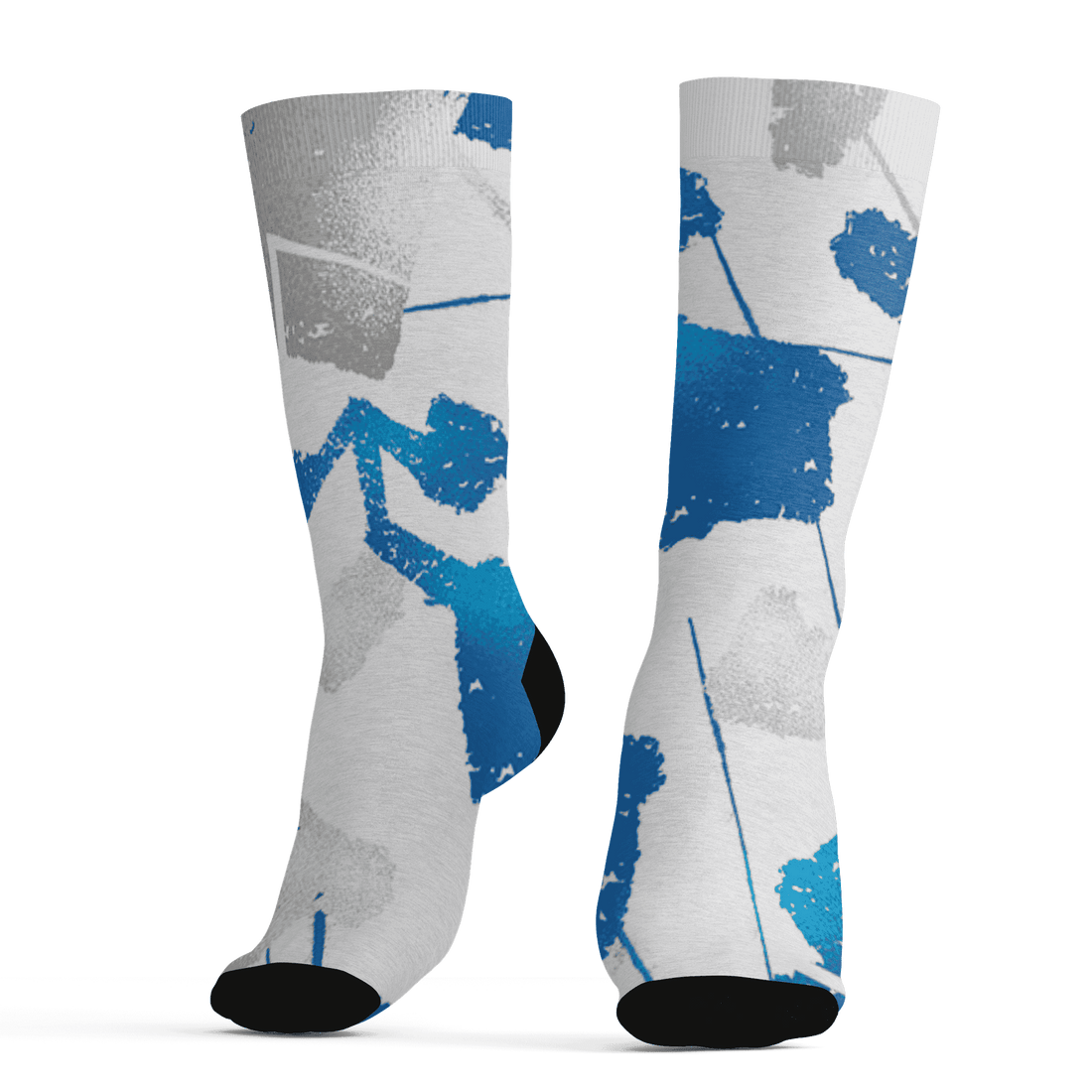 Industrial Blue 4s Socks Match Built Different 3D All-Over Print Broken - NastyJamz