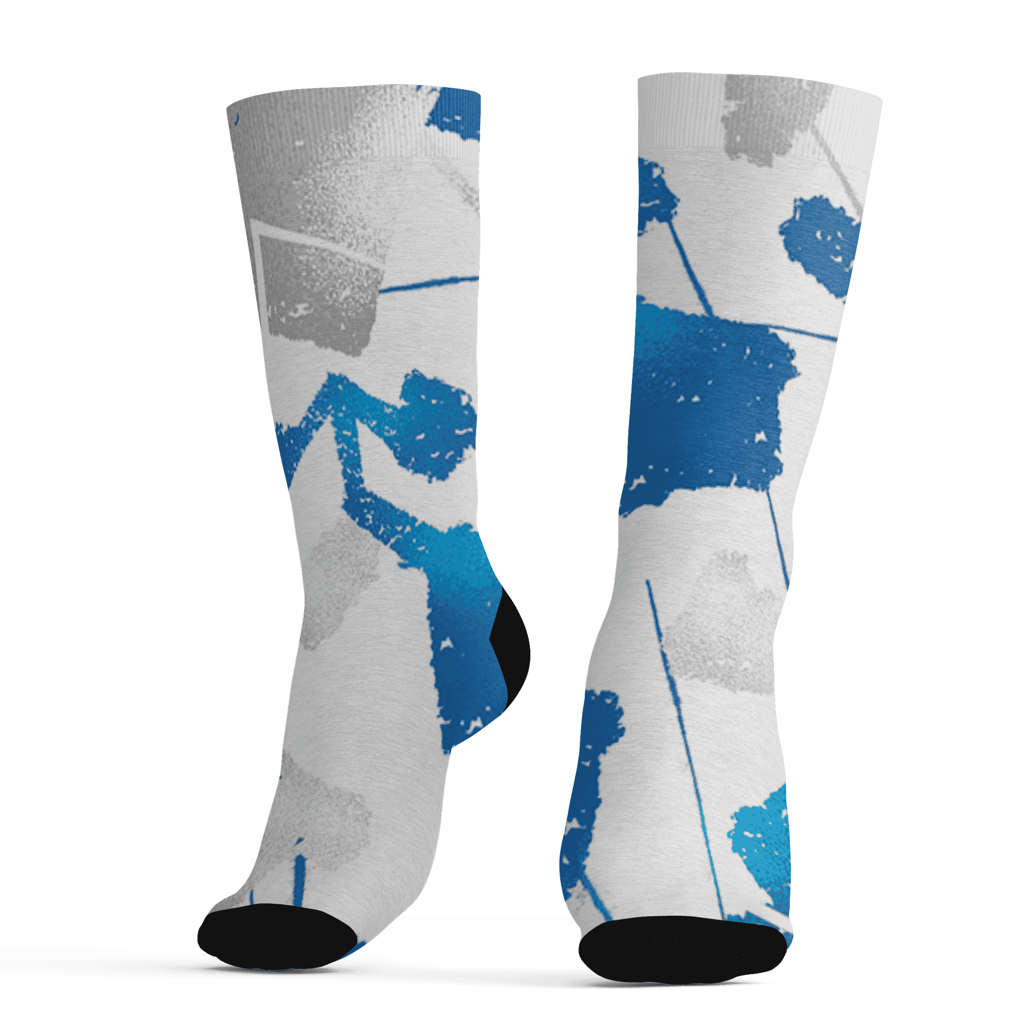 Industrial Blue 4s Socks Match Built Different 3D All-Over Print Broken - NastyJamz