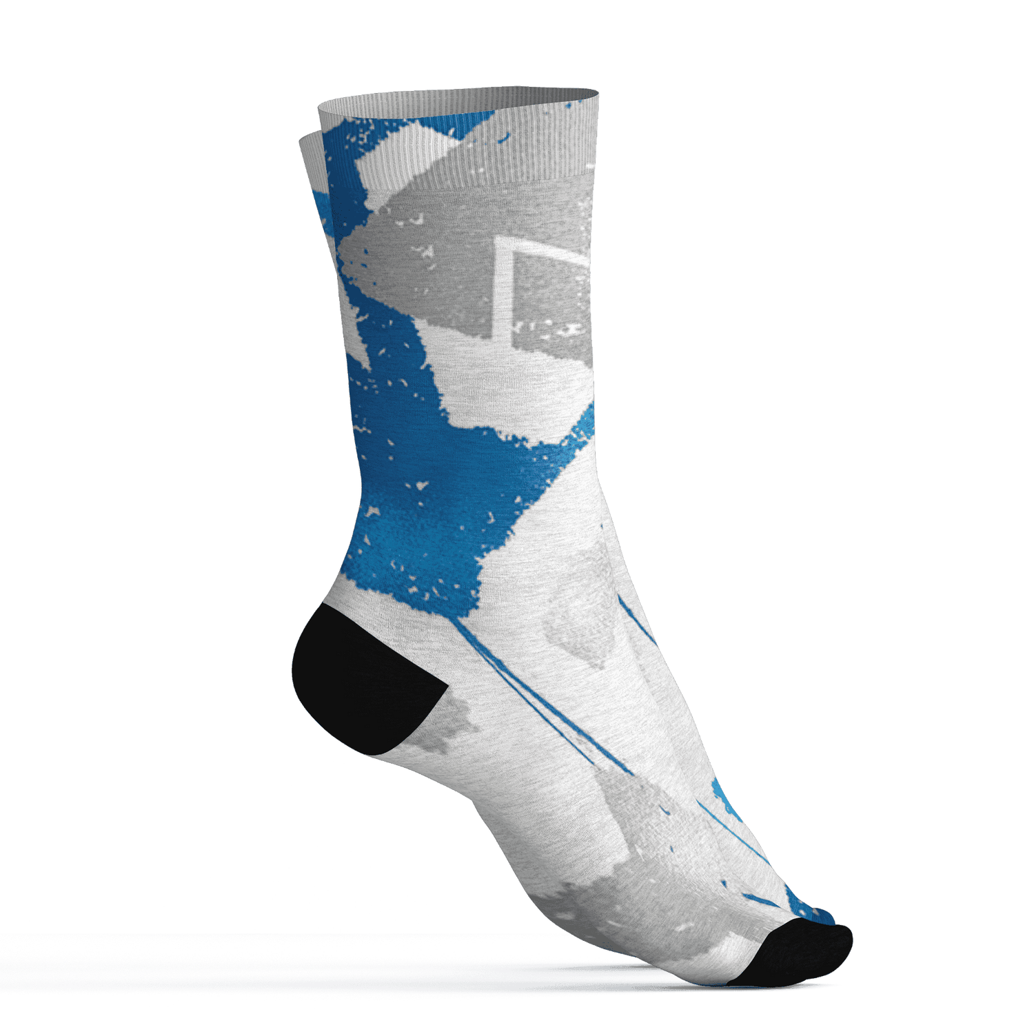 Industrial Blue 4s Socks Match Built Different 3D All-Over Print Broken - NastyJamz