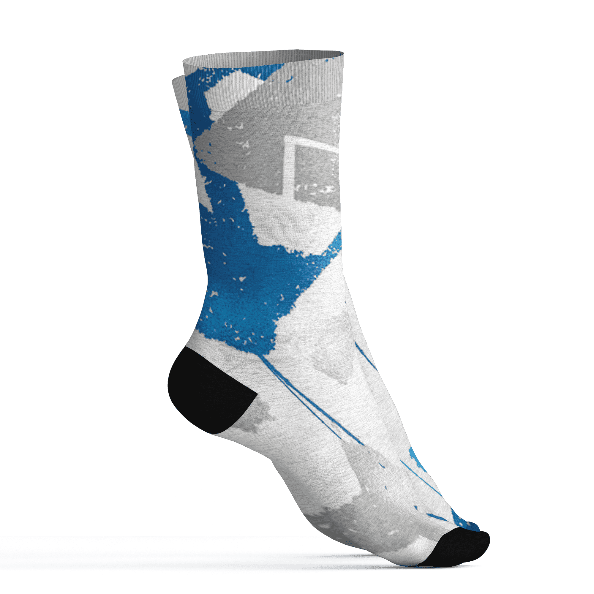 Industrial Blue 4s Socks Match Built Different 3D All-Over Print Broken - NastyJamz