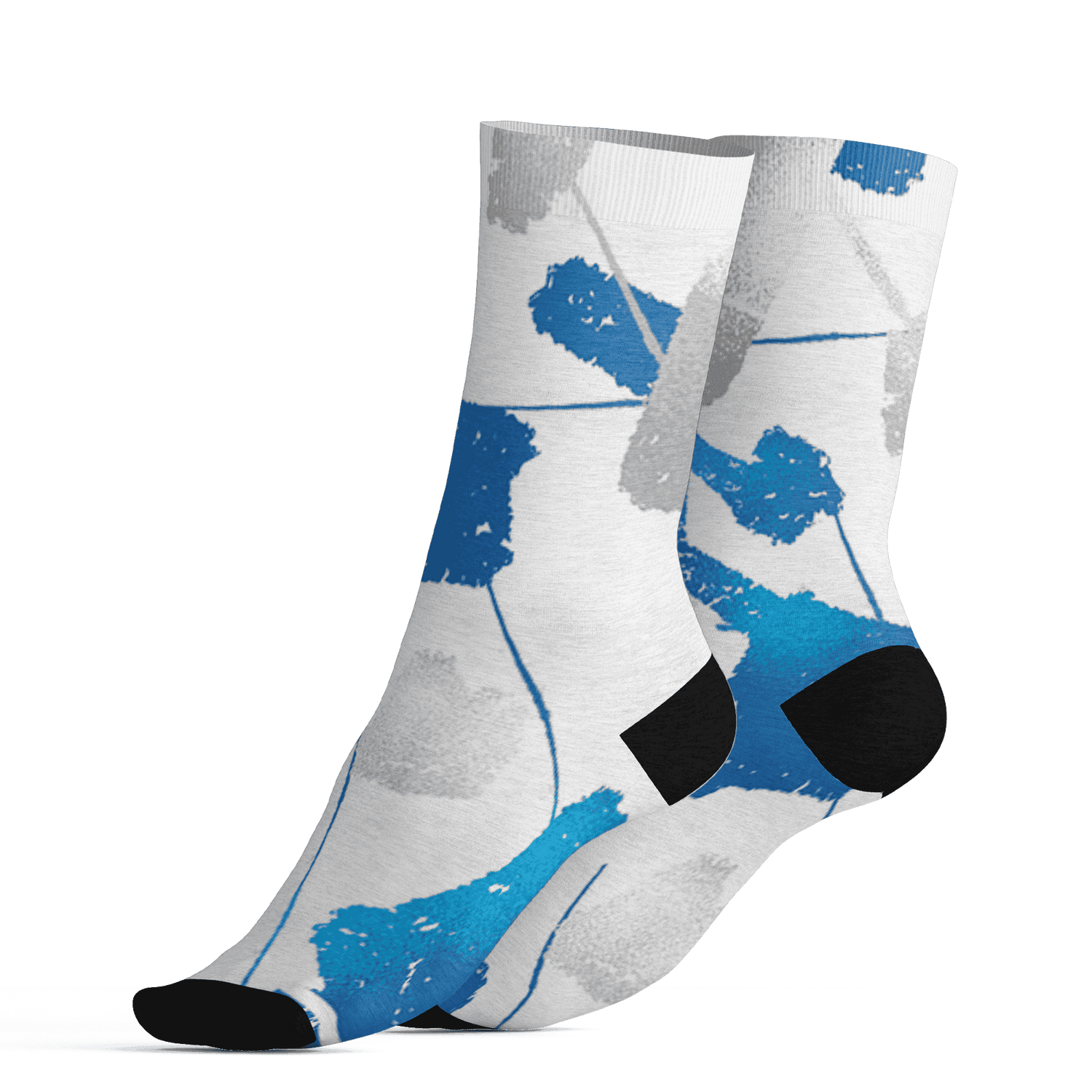 Industrial Blue 4s Socks Match Built Different 3D All-Over Print Broken - NastyJamz