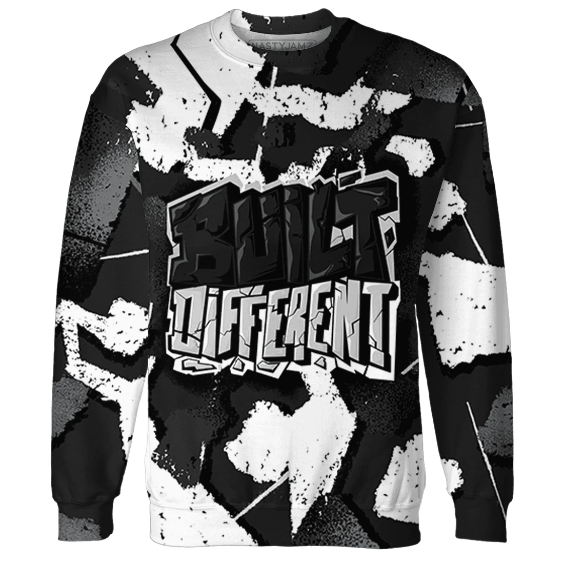 White-Thunder-4s-Sweatshirt-Match-Built-Different-3D-Broken