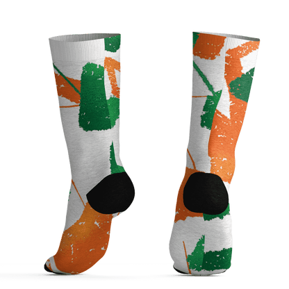AJ 5 MAM Hurricanes Socks Match Built Different 3D All-Over Print Broken - NastyJamz