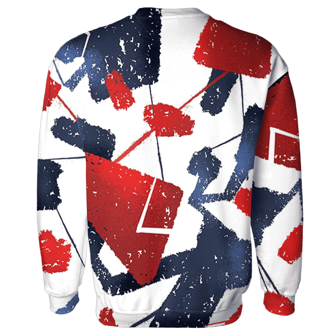 White-Navy-6s-Sweatshirt-Match-Built-Different-3D-Broken