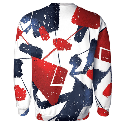 White-Navy-6s-Sweatshirt-Match-Built-Different-3D-Broken