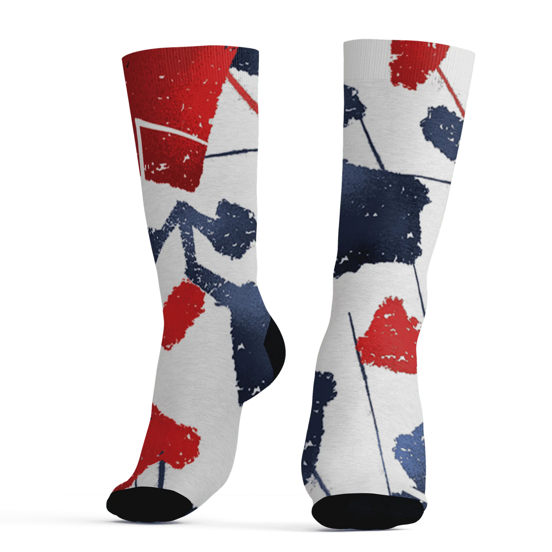 White-Navy-6s-Socks-Match-Built-Different-3D-Broken