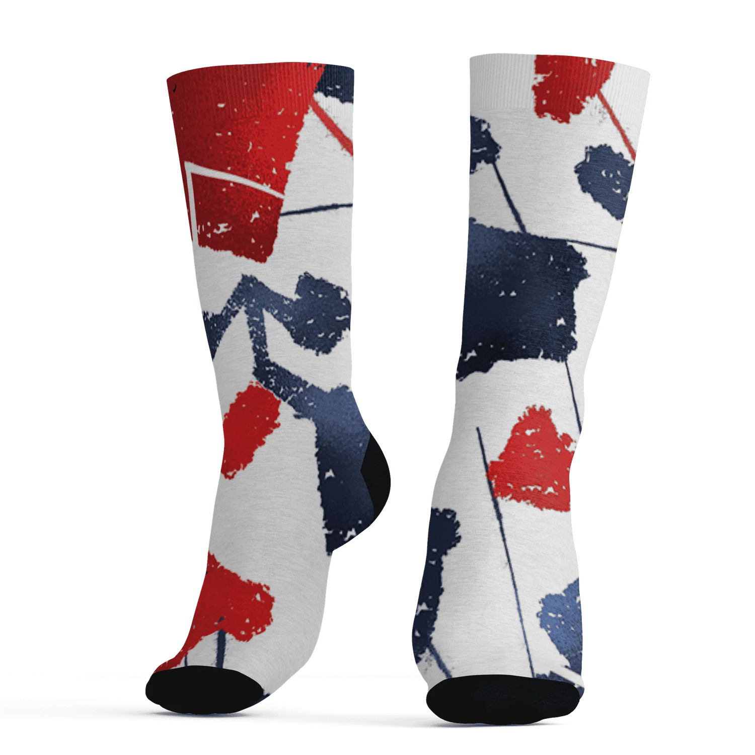 White-Navy-6s-Socks-Match-Built-Different-3D-Broken