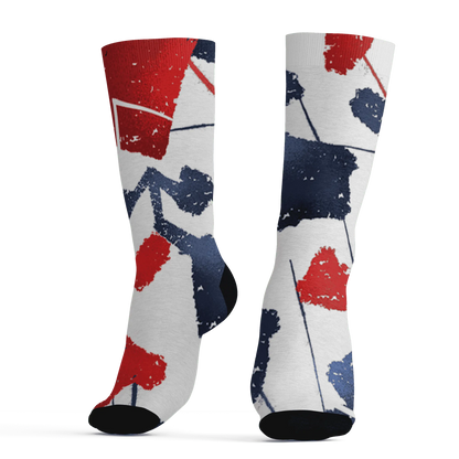 White-Navy-6s-Socks-Match-Built-Different-3D-Broken