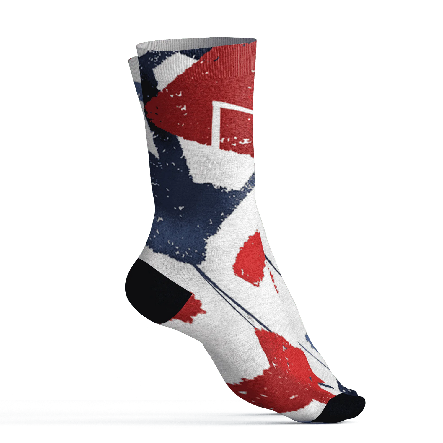 White-Navy-6s-Socks-Match-Built-Different-3D-Broken