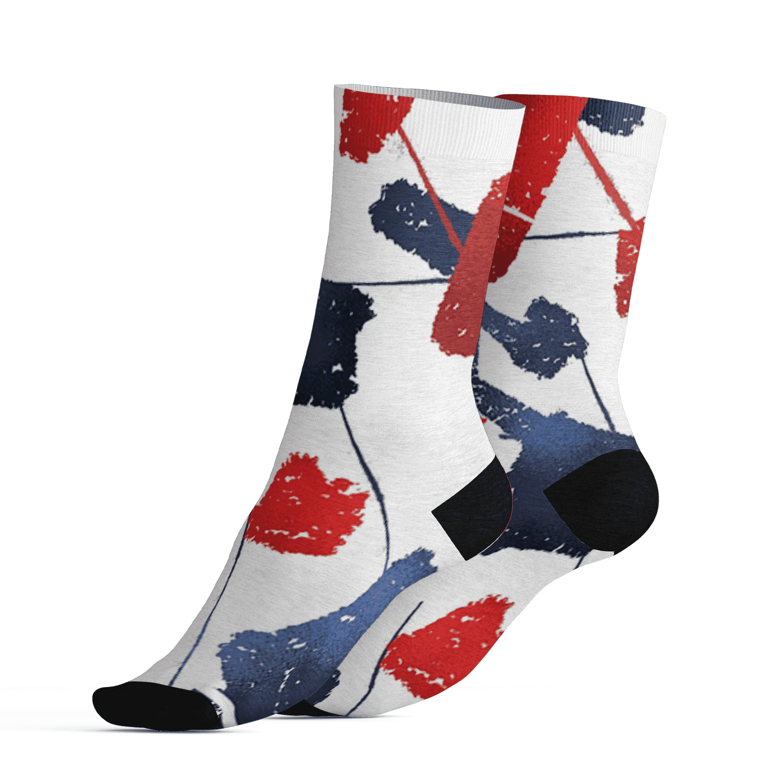 White-Navy-6s-Socks-Match-Built-Different-3D-Broken