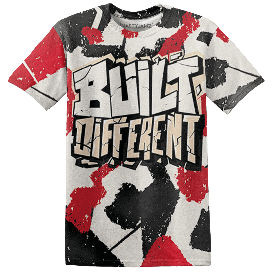 Jumman Jack University Red T Shirt Match Built Different 3D All-Over Print Broken - NastyJamz