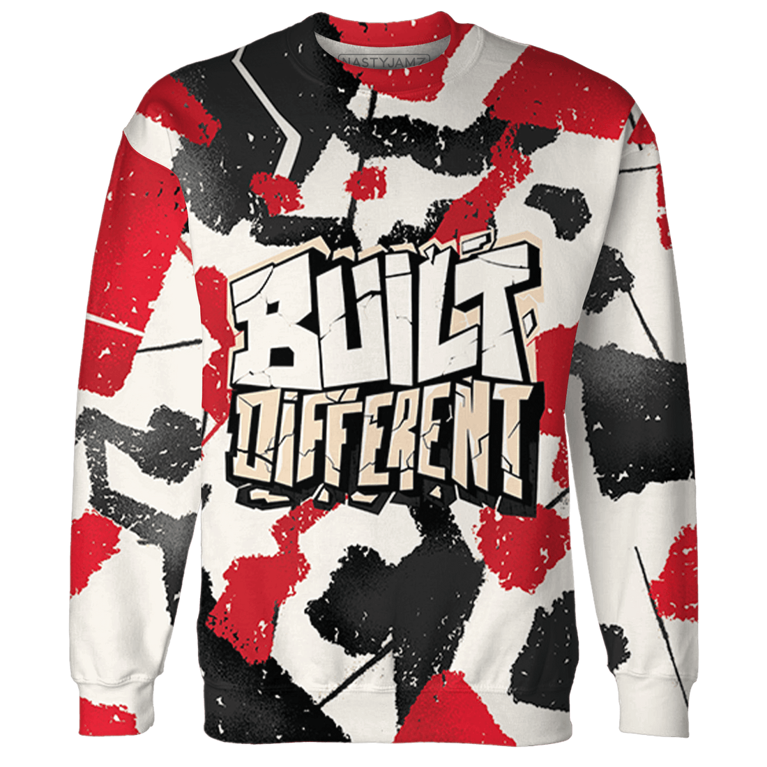 Jumman Jack University Red Sweatshirt Match Built Different 3D All-Over Print Broken - NastyJamz